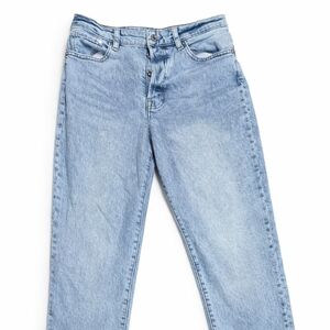 H&M Cotton Denim Straight-Leg Mom Jeans